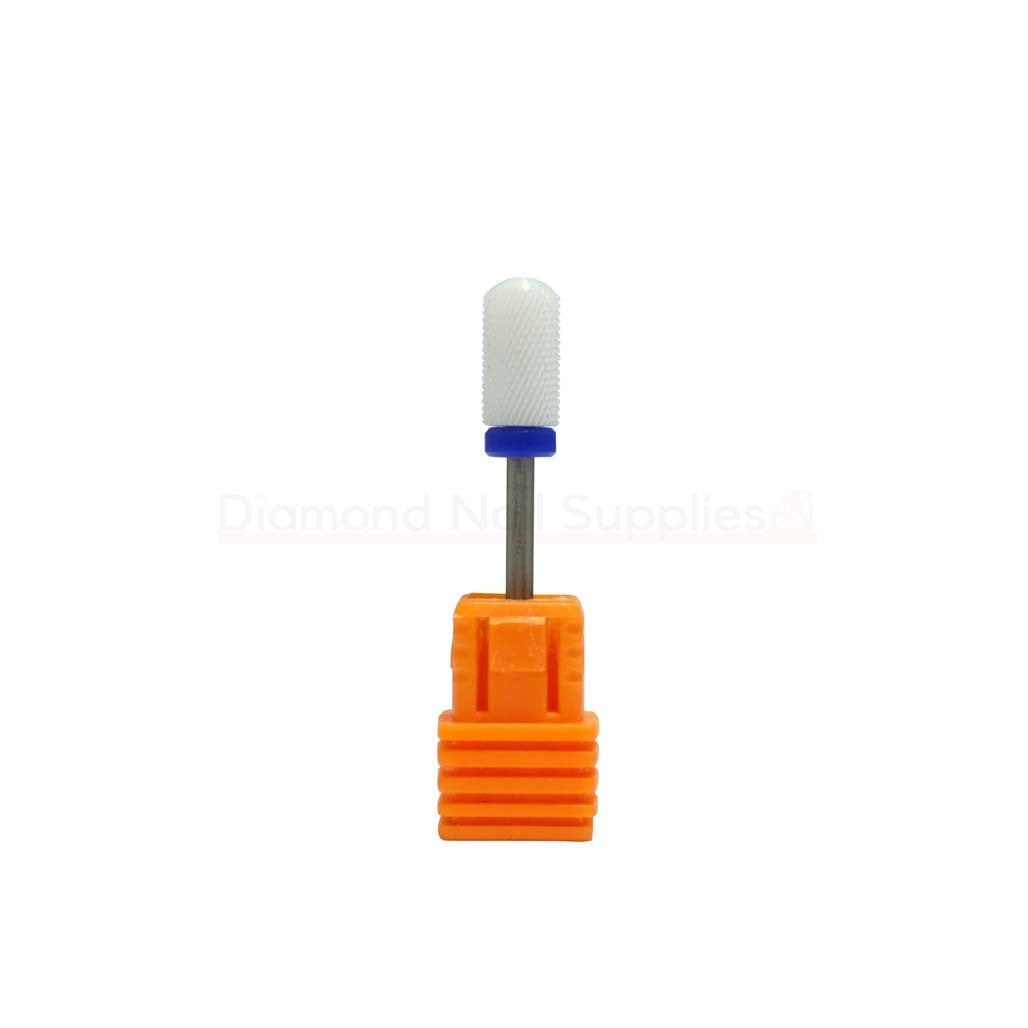 Ceramic Drill Bit Smooth Top Large M White 3/32" Diamond Nail Supplies