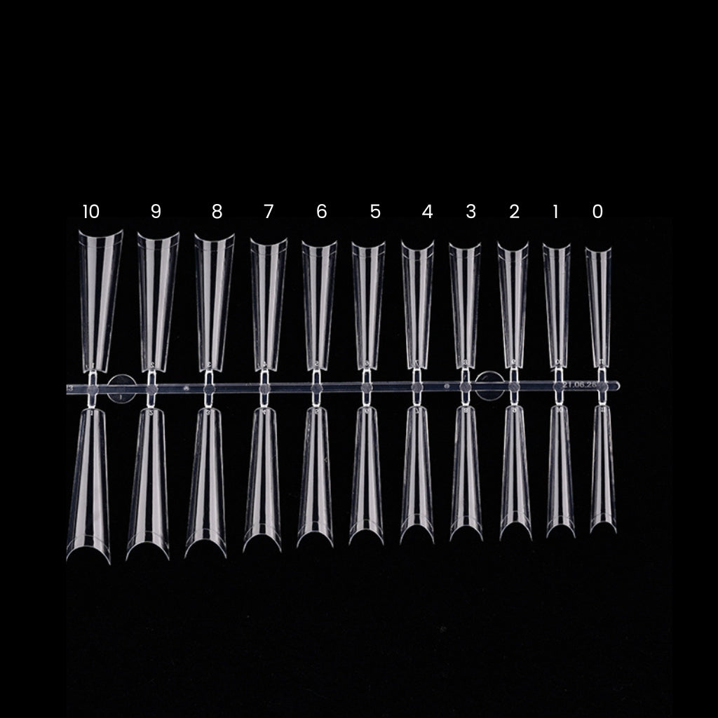 Coffin Clear Tip - Size 4 (10pk)