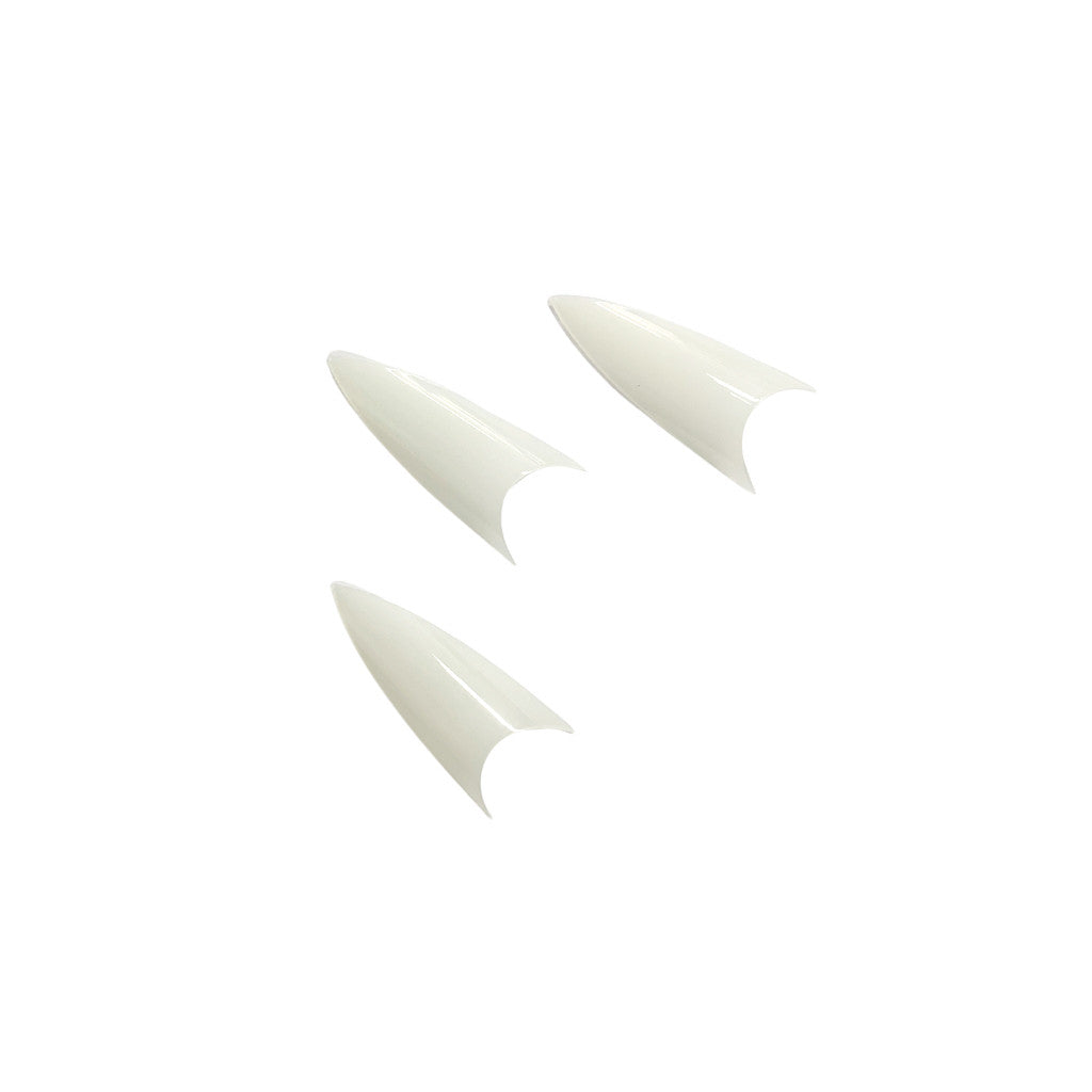 Medium Stiletto Tips Natural 500pc Diamond Nail Supplies