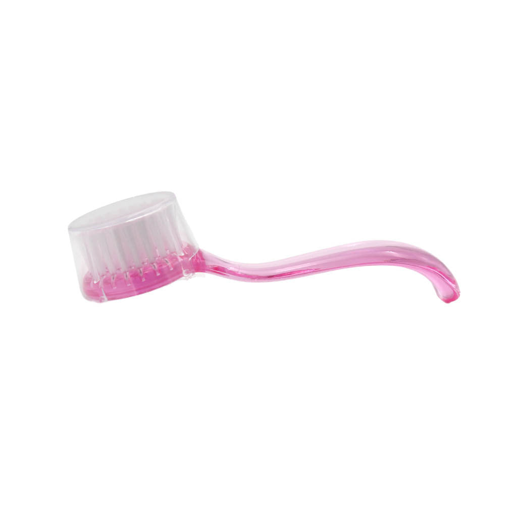 Pedi Brush Round Clear With Long Handle Assorted Colours Diamond Nail Supplies