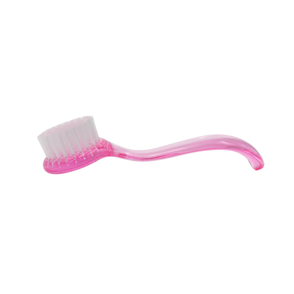 Pedi Brush Round Clear With Long Handle Assorted Colours Diamond Nail Supplies