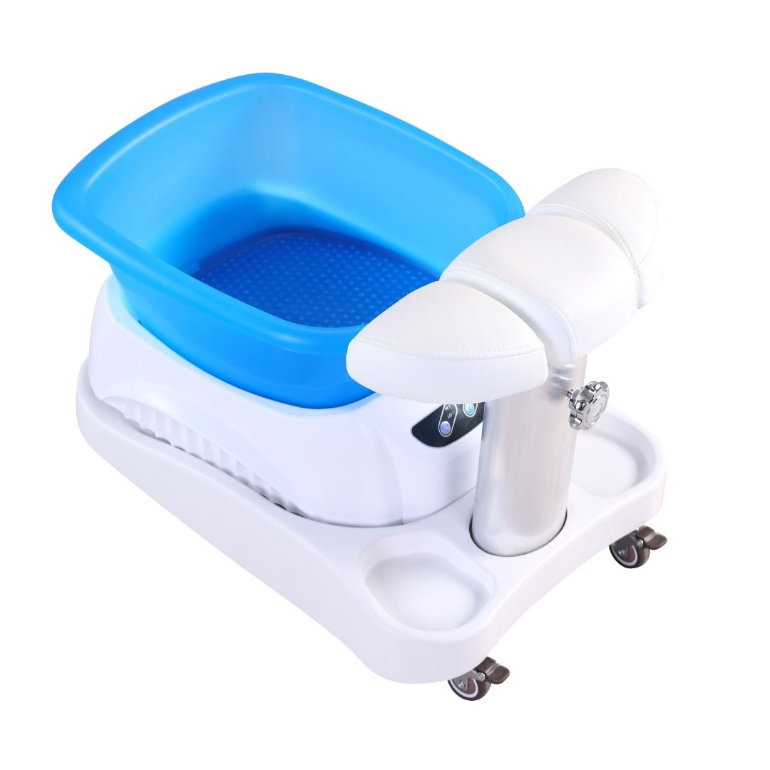 Pedicure Foot Stand - White for Pipeless Pedicure Spa