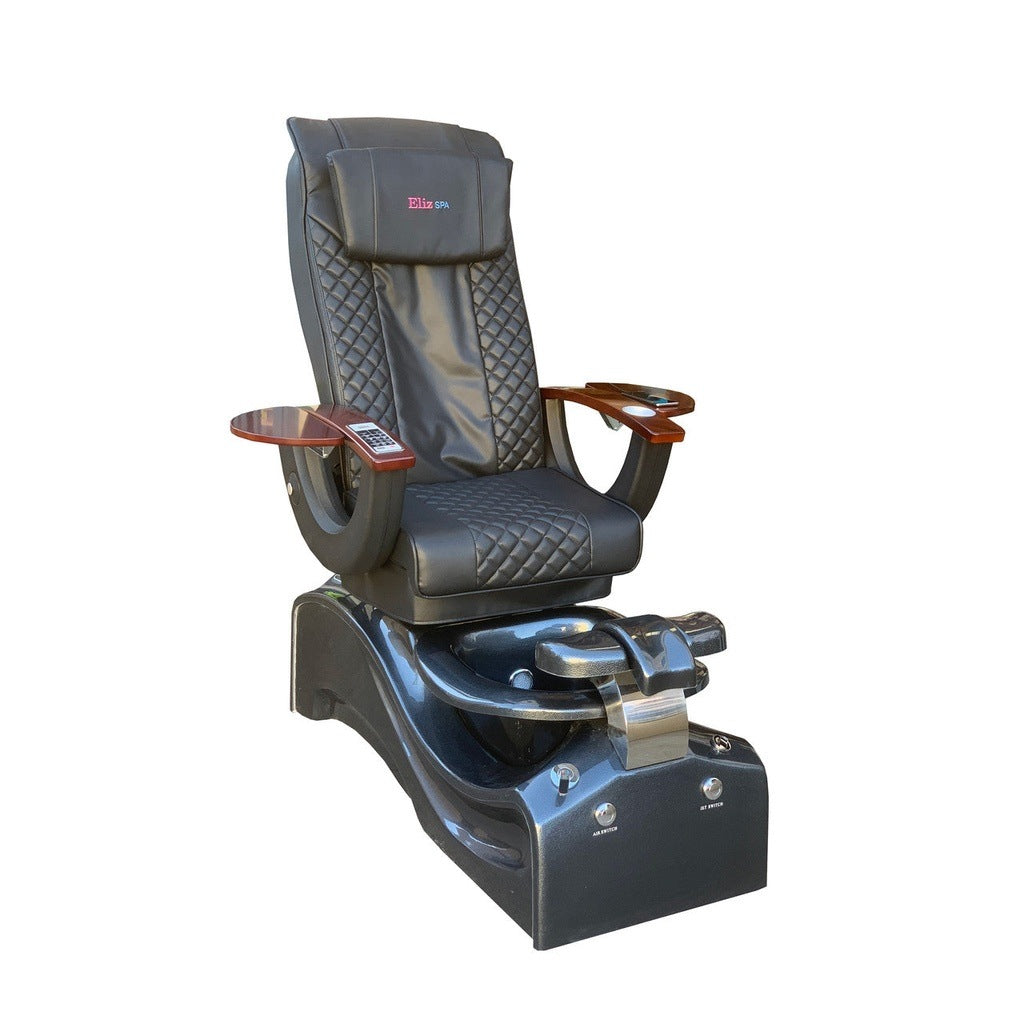 Pedicure Spa Chair - #37 Wood | Black | Black Pedicure Chair