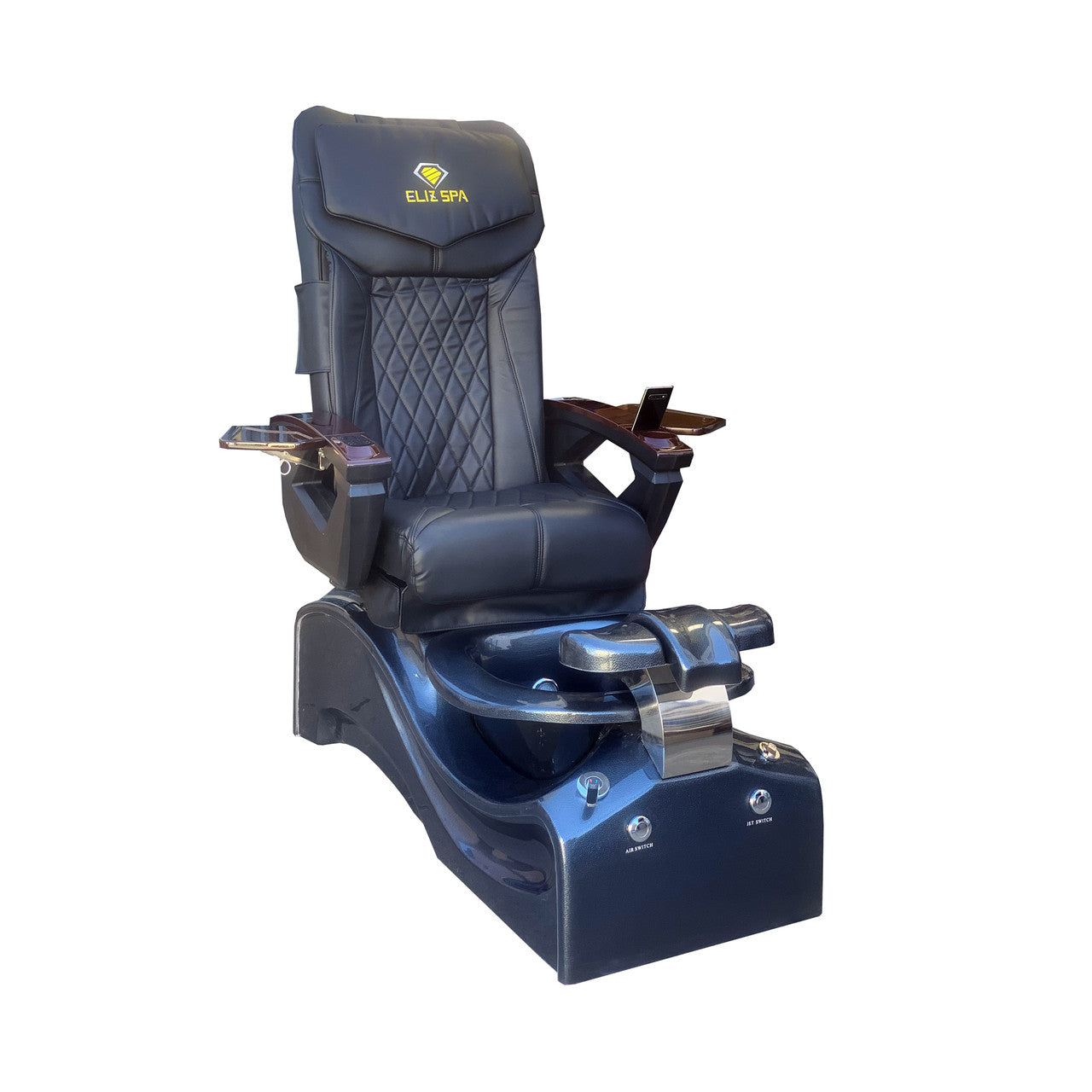Pedicure Spa Chair #42 Black/Dark Wood & Black Diamond Nail Supplies