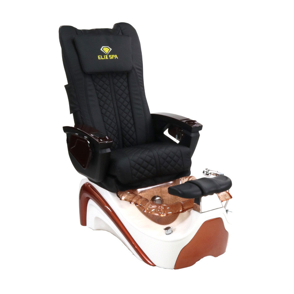 Pedicure Spa Chair - Bronze Wood | Black | Bronze Pedicure Chair