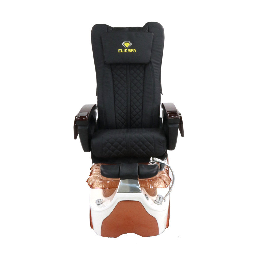 Pedicure Spa Chair - Bronze Wood | Black | Bronze Pedicure Chair