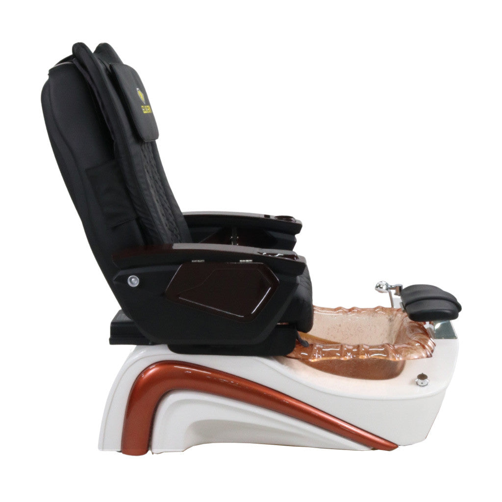 Pedicure Spa Chair - Bronze Wood | Black | Bronze Pedicure Chair