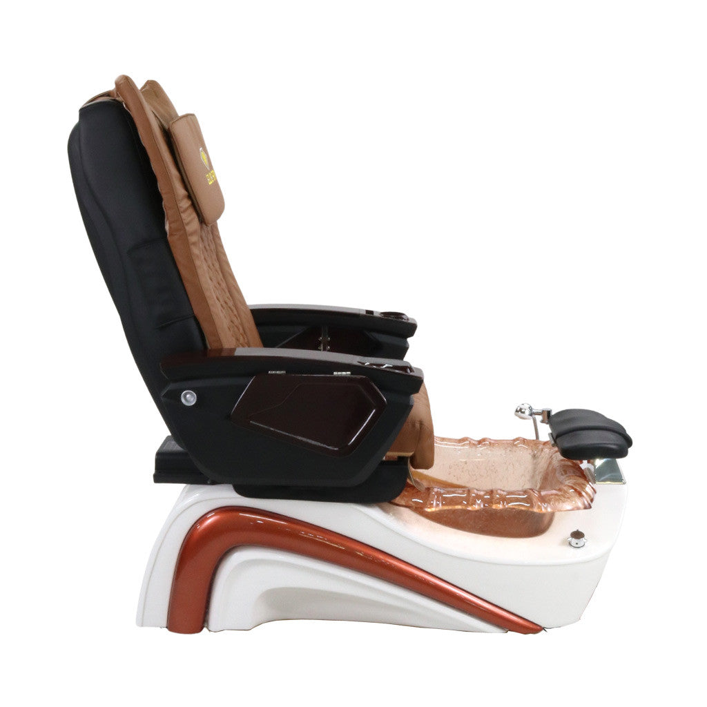 Pedicure Spa Chair - Bronze Wood | Cappuccino | Bronze Pedicure Chair