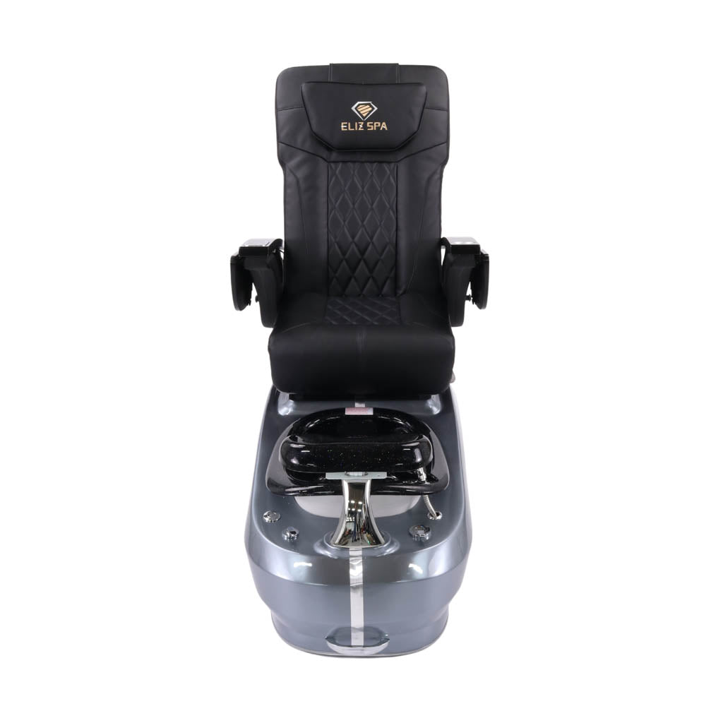 Pedicure Spa Chair - Luxo Black | Black | Blue Pedicure Chair