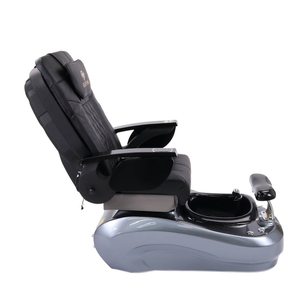 Pedicure Spa Chair - Luxo Black | Black | Blue Pedicure Chair