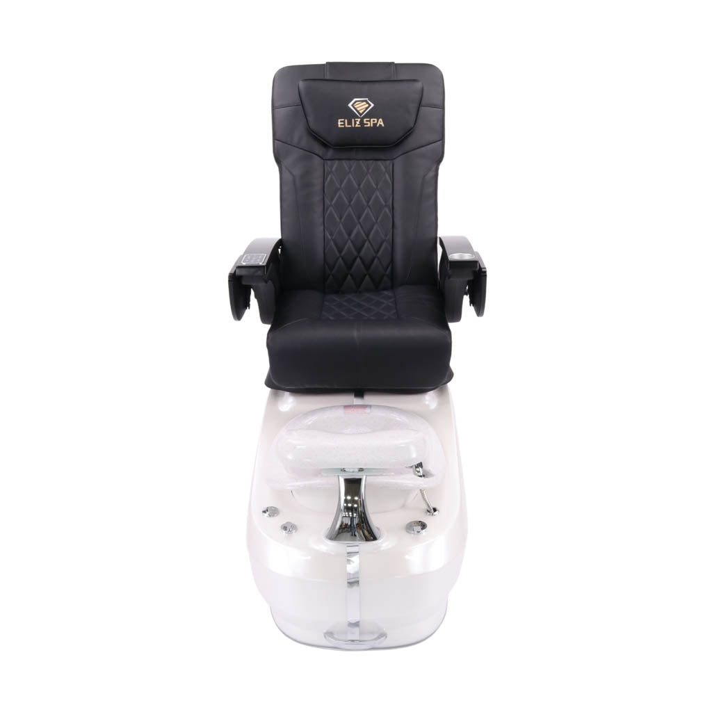 Pedicure Spa Chair - Luxo Black | Black | White Pedicure Chair