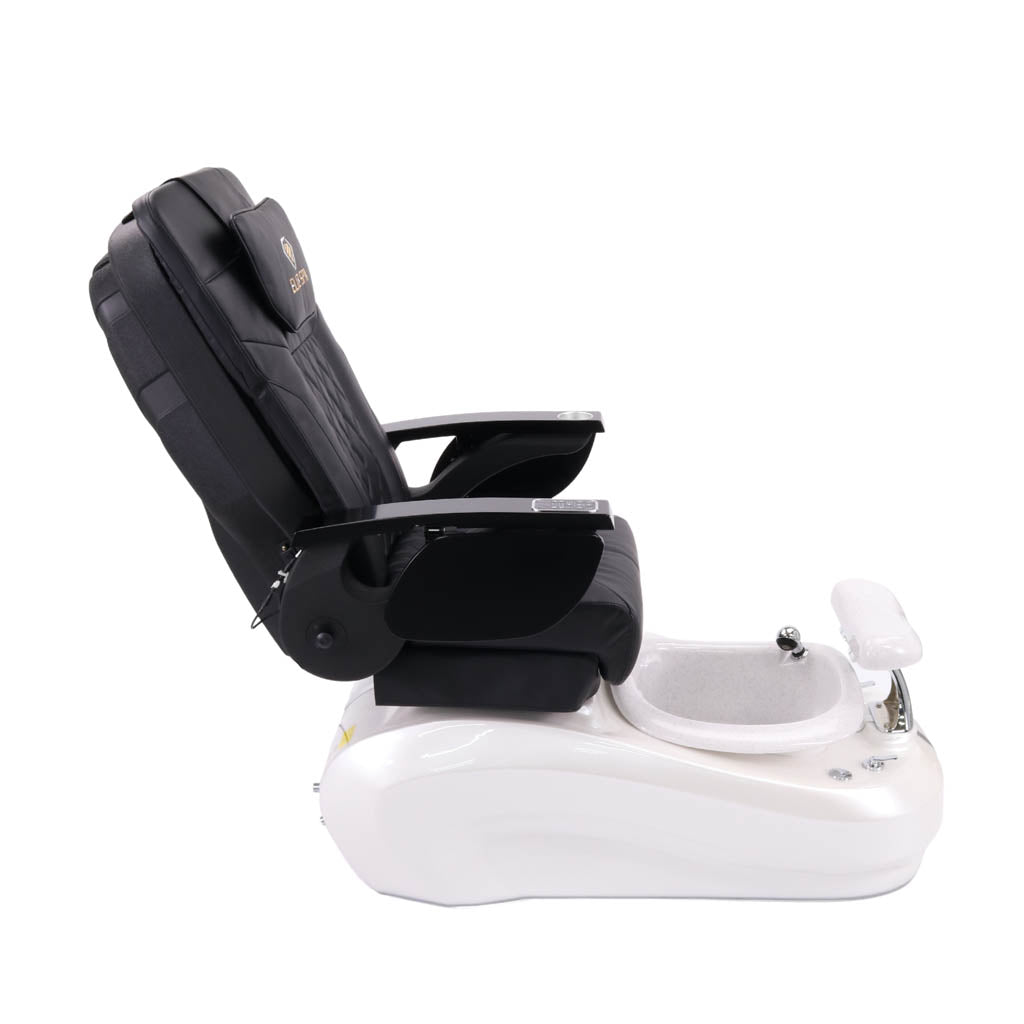 Pedicure Spa Chair - Luxo Black | Black | White Pedicure Chair