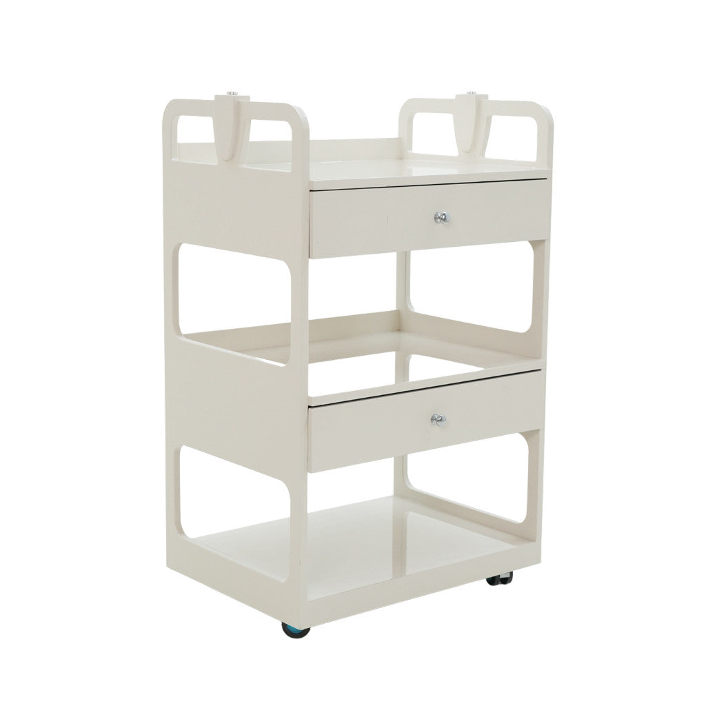 Pedicure Trolley - 3 Tier White Diamond Nail Supplies