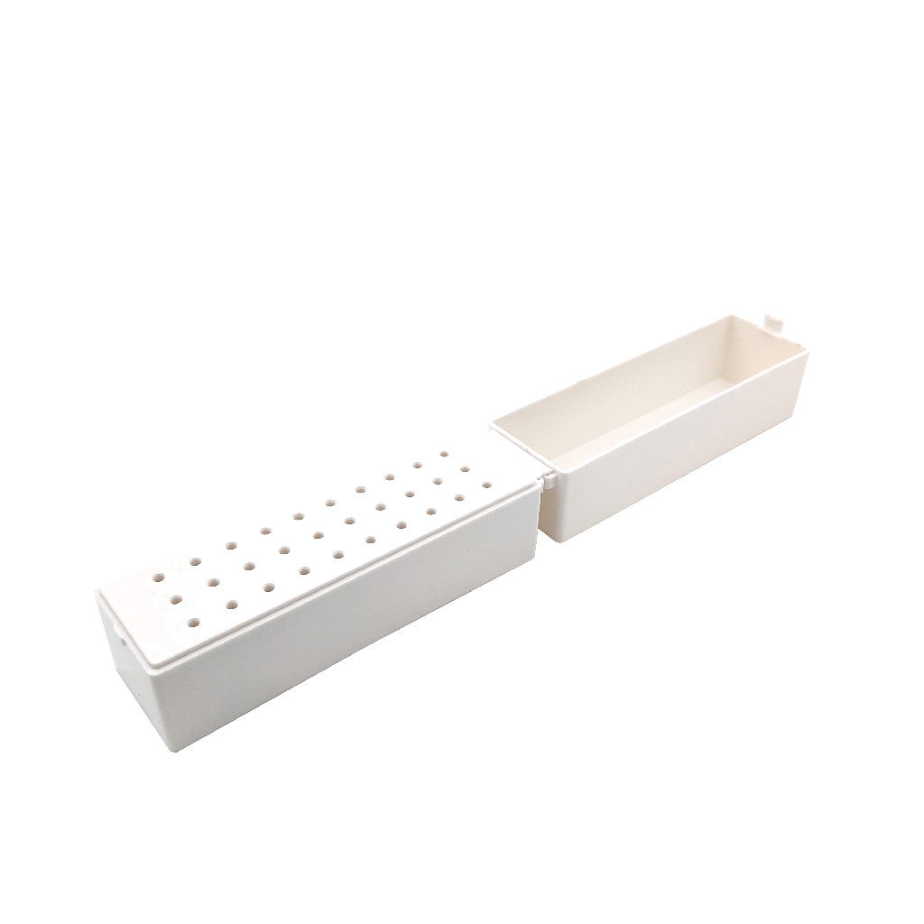 Drill Bit Holder Rectangle White Diamond Nail Supplies