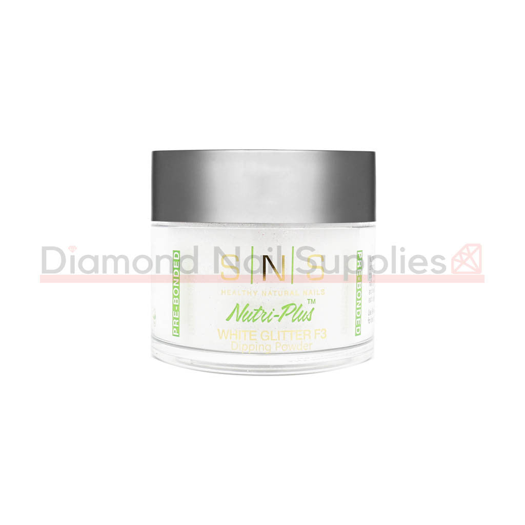 Dip Powder - French White Glitter F3 Diamond Nail Supplies