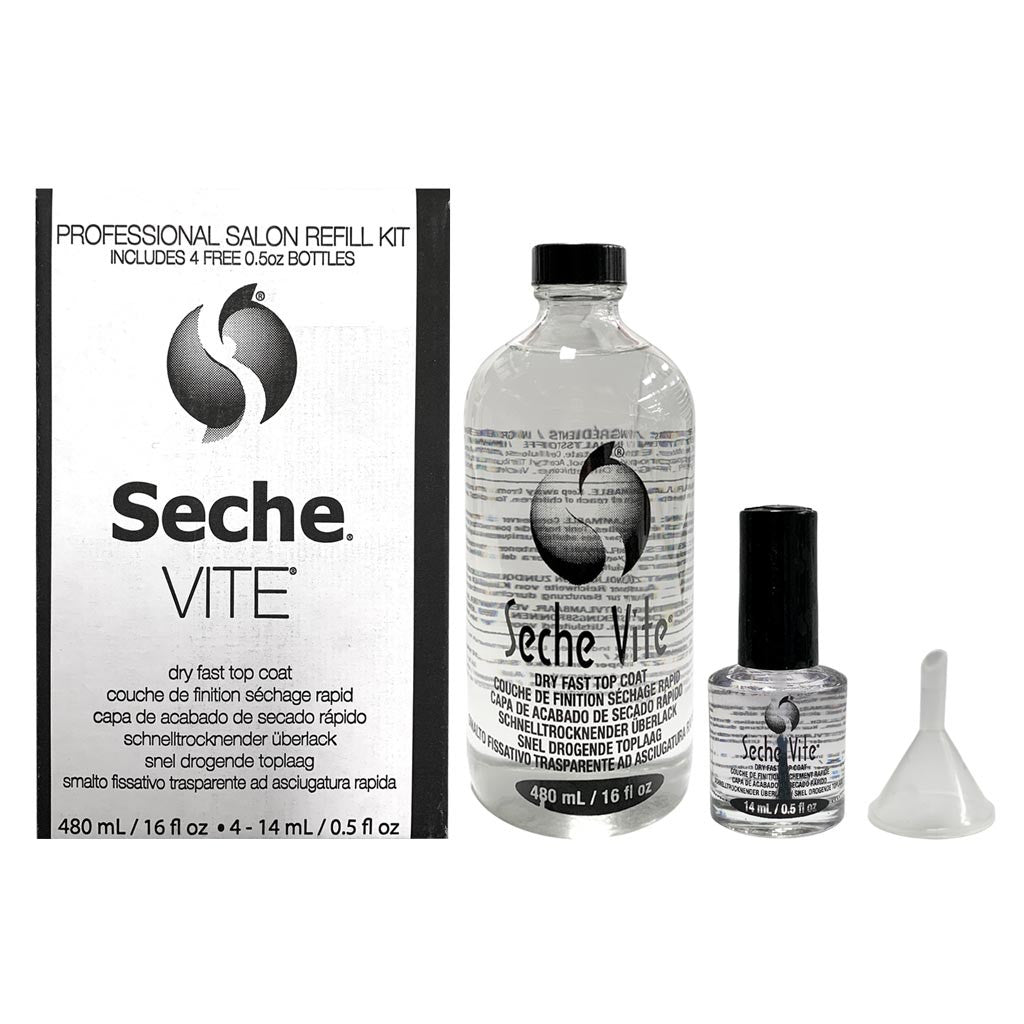 Seche Vite Professional Dry Fast Top Coat Kit 16oz Diamond Nail Supplies