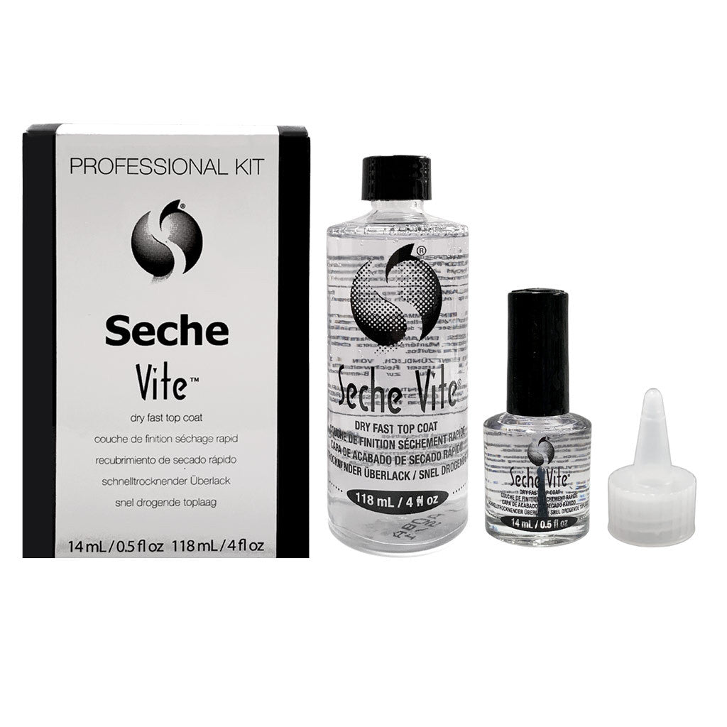 Seche Vite Professional Dry Fast Top Coat Kit 4oz Diamond Nail Supplies