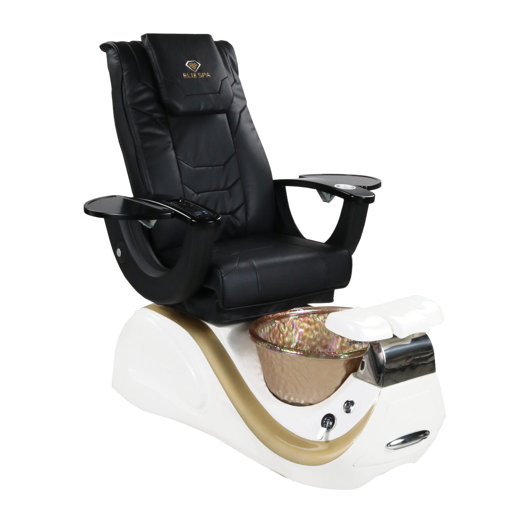 Pedicure Spa Chair - Divine Black | Black | White Pedicure Chair