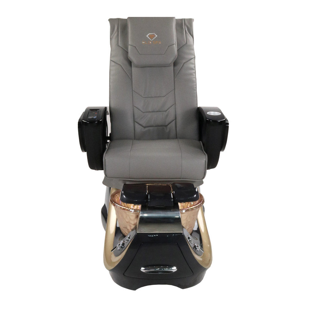 Pedicure Spa Chair - Divine Black | Grey | Black Pedicure Chair