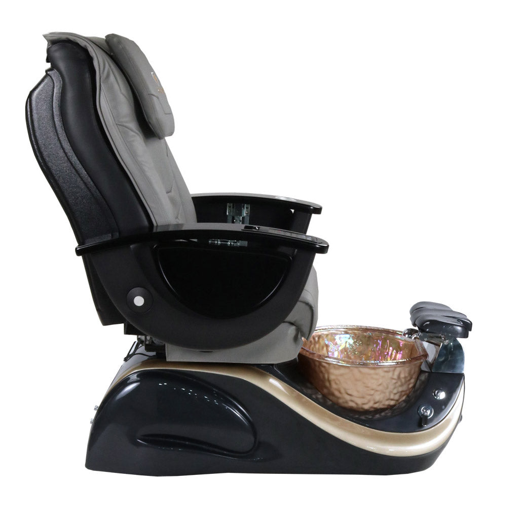 Pedicure Spa Chair - Divine Black | Grey | Black Pedicure Chair