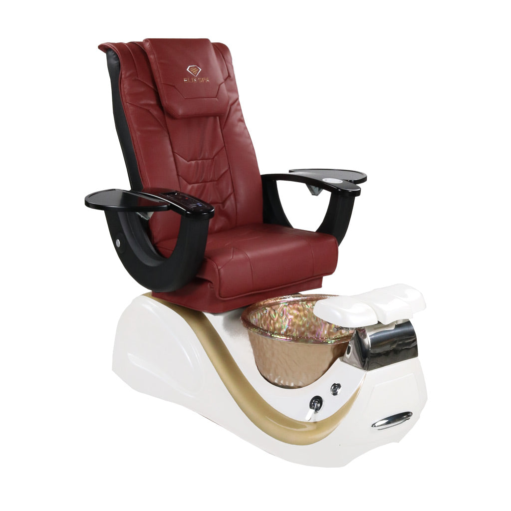 Pedicure Spa Chair - Divine Black | Burgundy | White Pedicure Chair