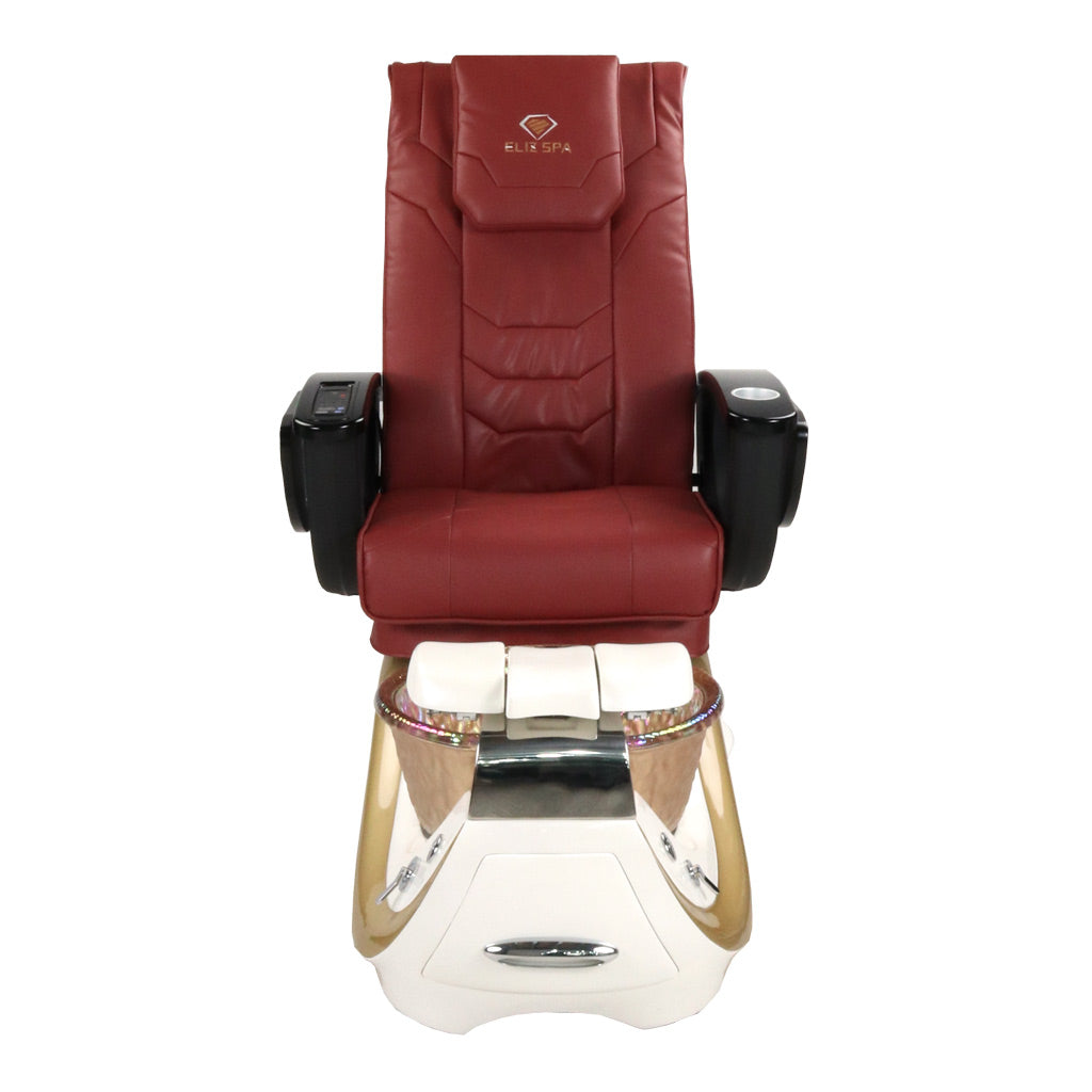 Pedicure Spa Chair - Divine Black | Burgundy | White Pedicure Chair