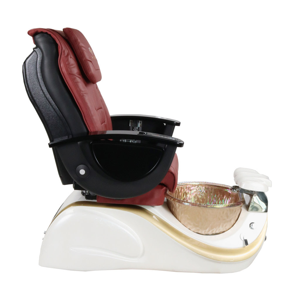 Pedicure Spa Chair - Divine Black | Burgundy | White Pedicure Chair