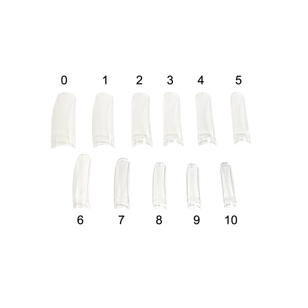 Square Tips Clear Set 0-10 550pc Diamond Nail Supplies