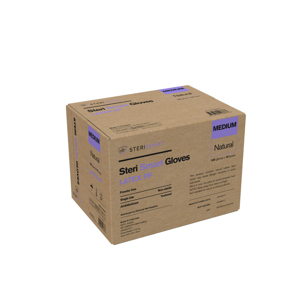 Latex Gloves - Powder Free Natural S|M|L 1000pc (Carton)