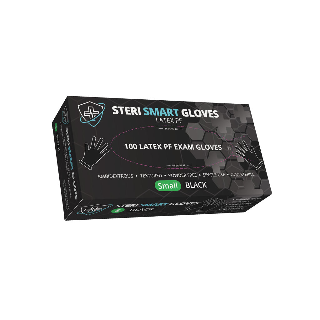 Latex Gloves - Powder Free Black 1000pc (Carton)