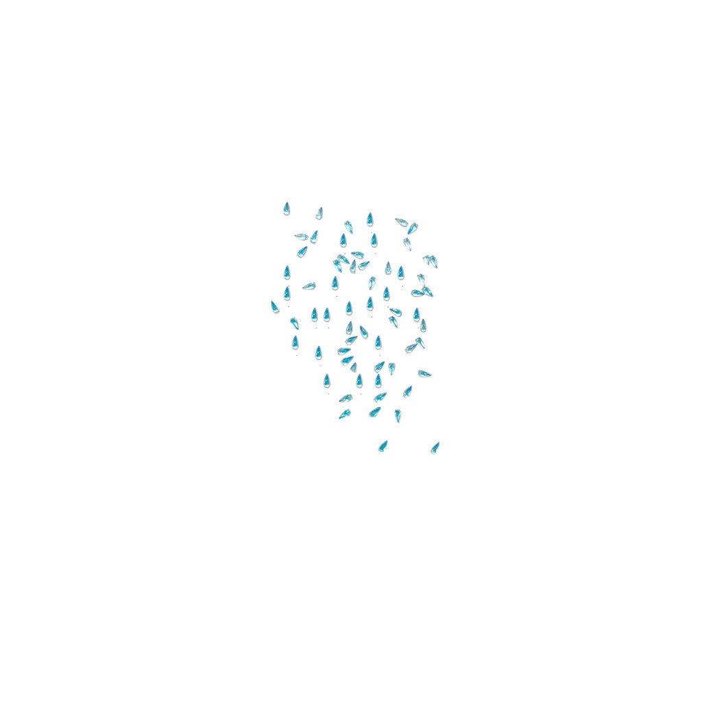Rhinestone Tear Drop Blue Diamond Nail Supplies