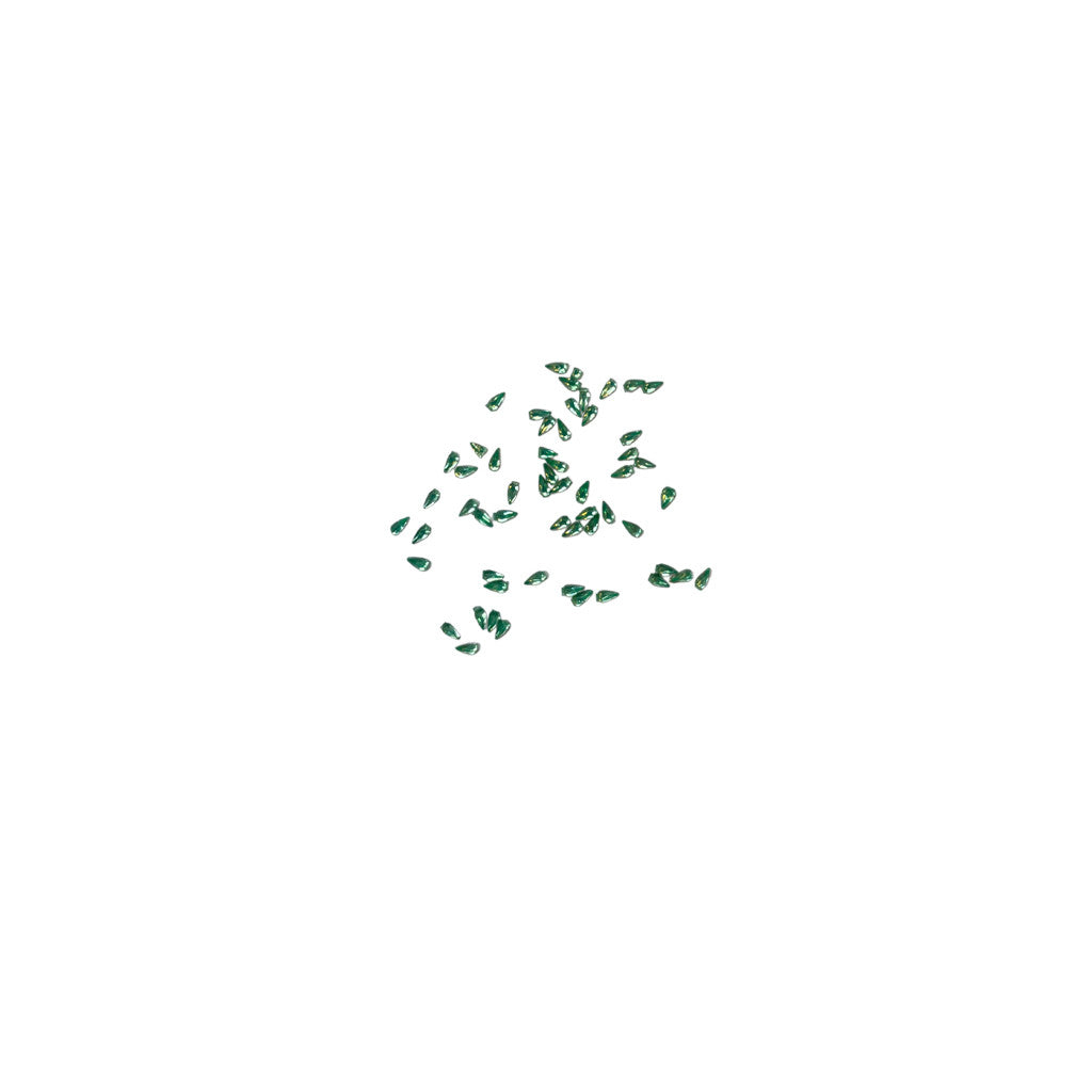 Rhinestone Tear Drop Dark Green Diamond Nail Supplies