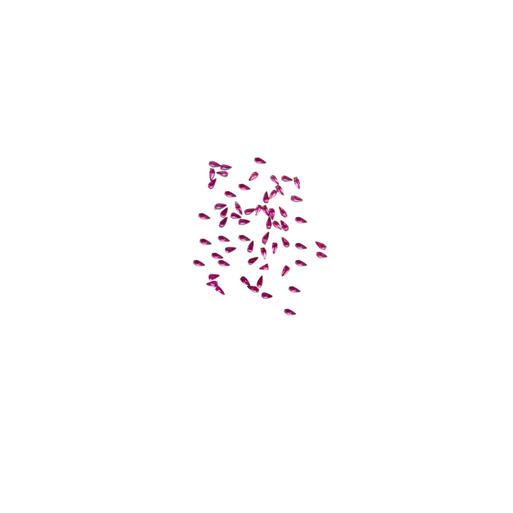 Rhinestone Tear Drop Hot Pink Diamond Nail Supplies