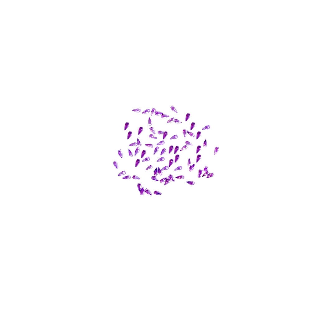 Rhinestone Tear Drop Purple Diamond Nail Supplies