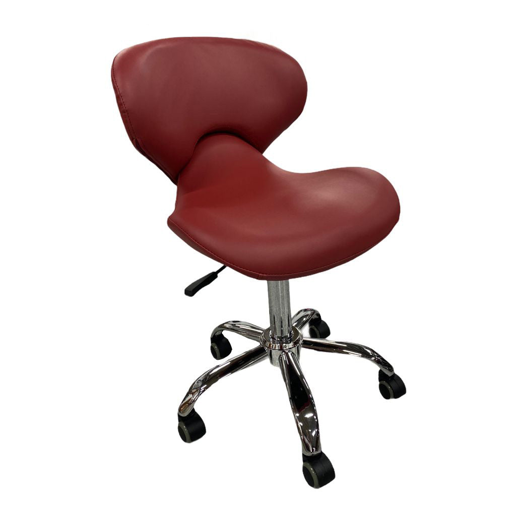 Technician Chair PC100 - Burgundy Diamond Nail Supplies