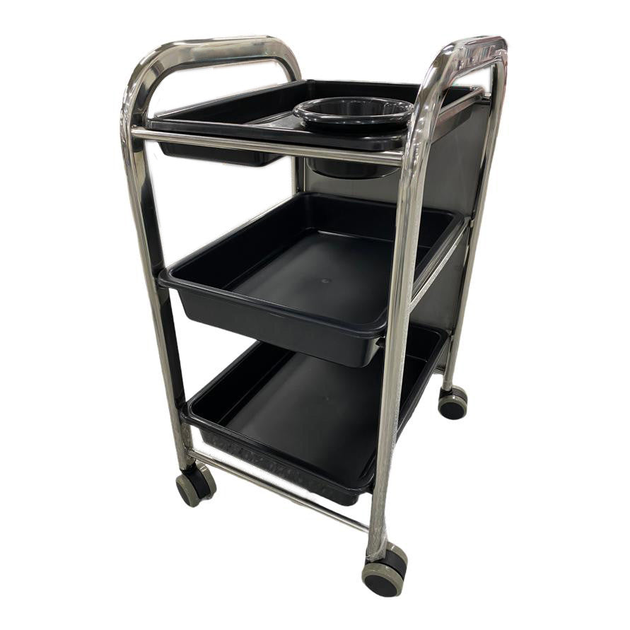 Pedicure Trolley Black 3 Tier Diamond Nail Supplies