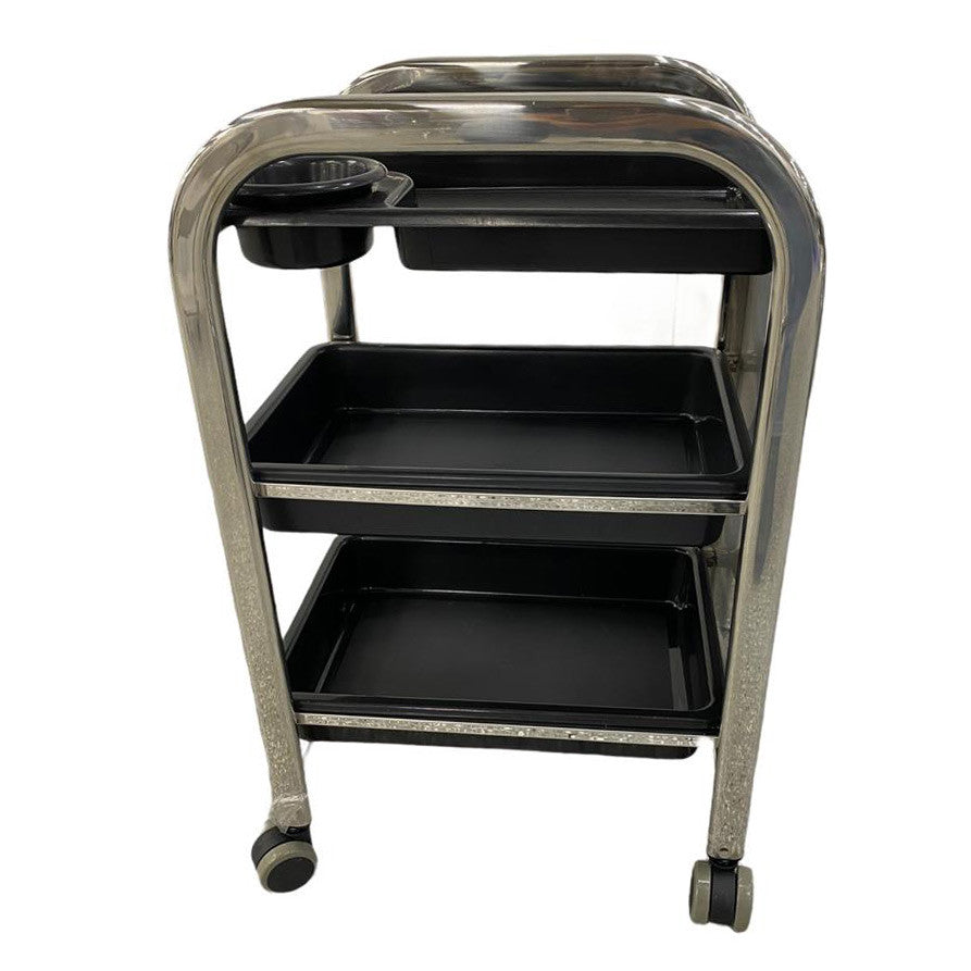 Pedicure Trolley Black 3 Tier Diamond Nail Supplies