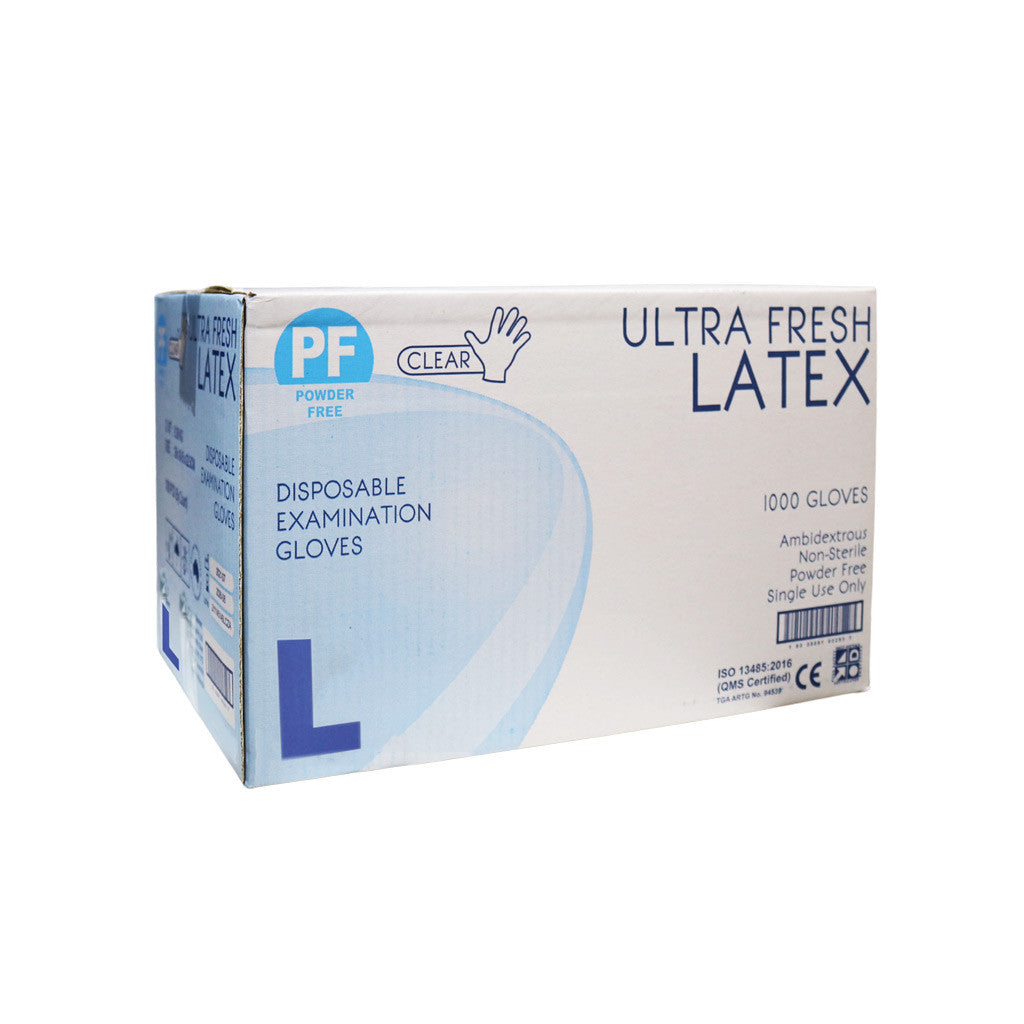 Latex Gloves Large PF Carton 10 Boxes Diamond Nail Supplies