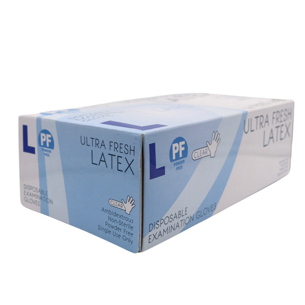 Ultra Fresh Latex Gloves White PF Large Diamond Nail Supplies