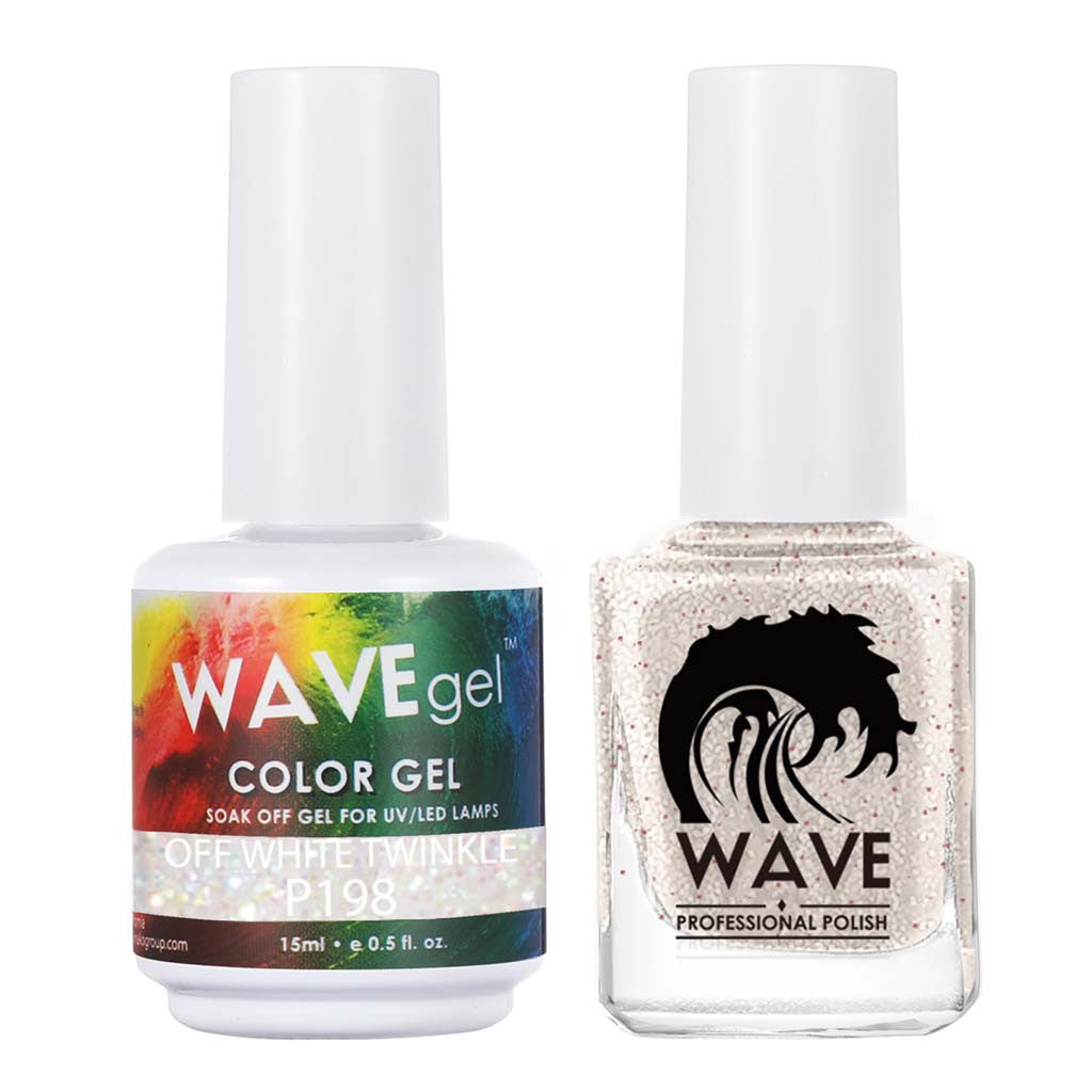 Matching - P198 Off White Twinkle Diamond Nail Supplies