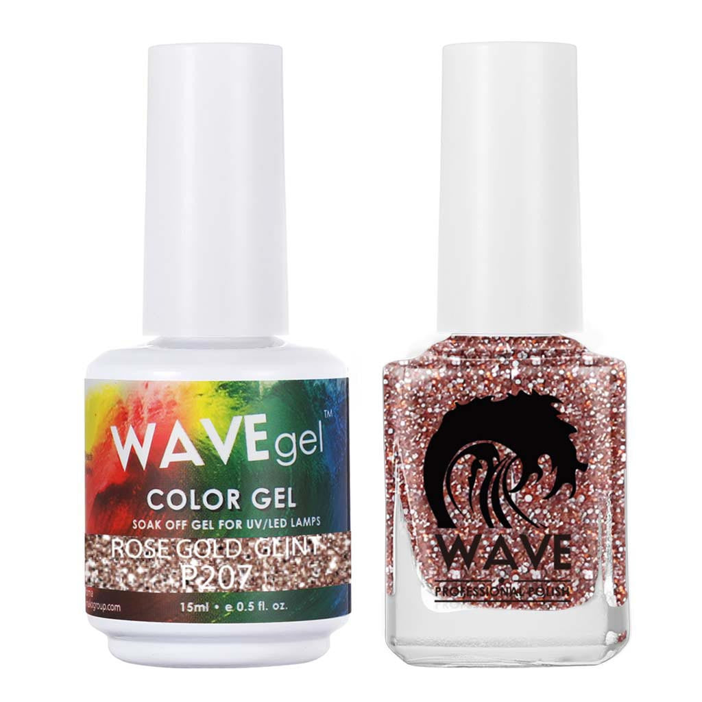 Matching - P207 Rose Gold Glint Diamond Nail Supplies