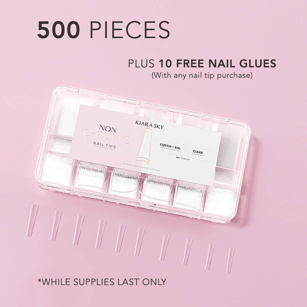 Non C-Curve Tip - NONCC01 XXL Coffin Clear 500pc