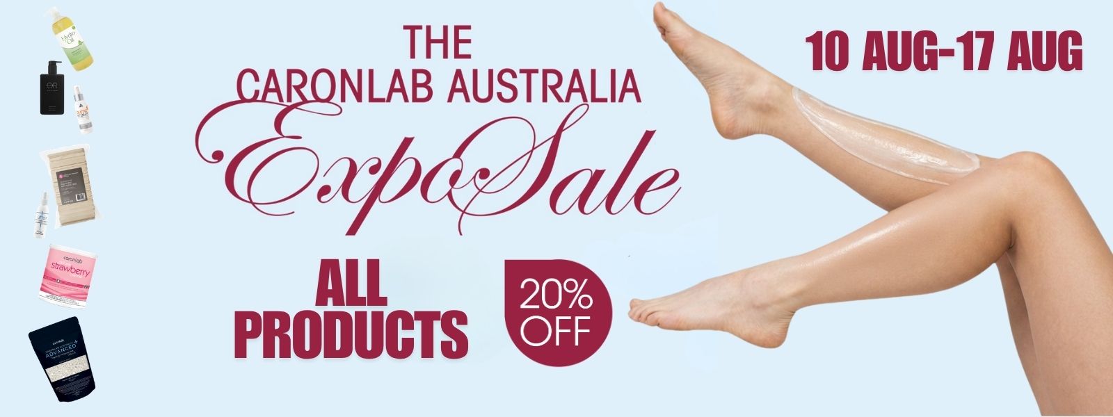 Caronlab Expo Sale with 20% Off all products running from 10th August to the 17th of August
