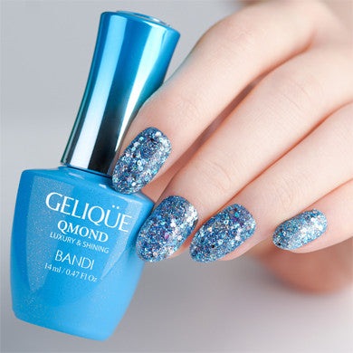 Gelique Qmond - GP466 Sea Blue Diamond Nail Supplies