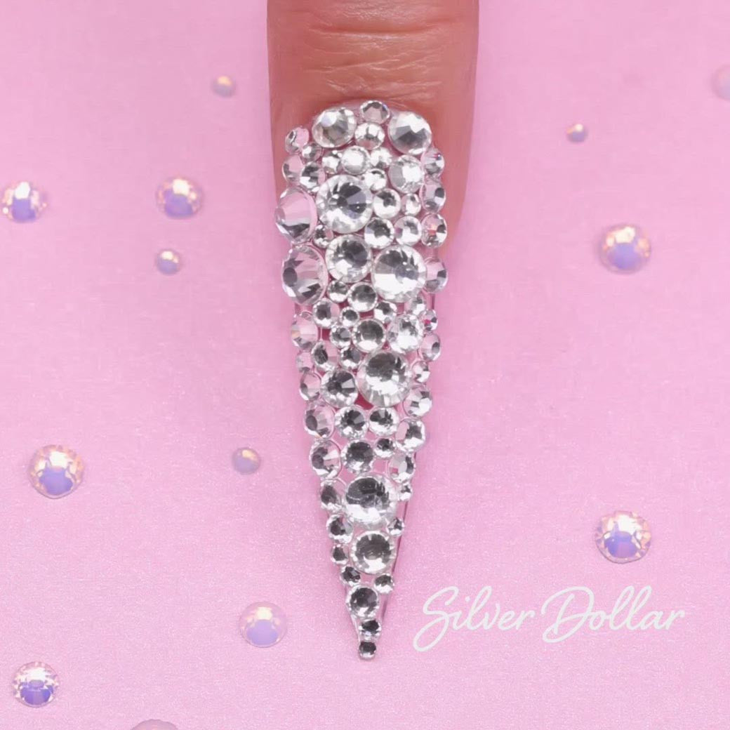 Rhinestones - KSR11 Silver Dollar Diamond Nail Supplies