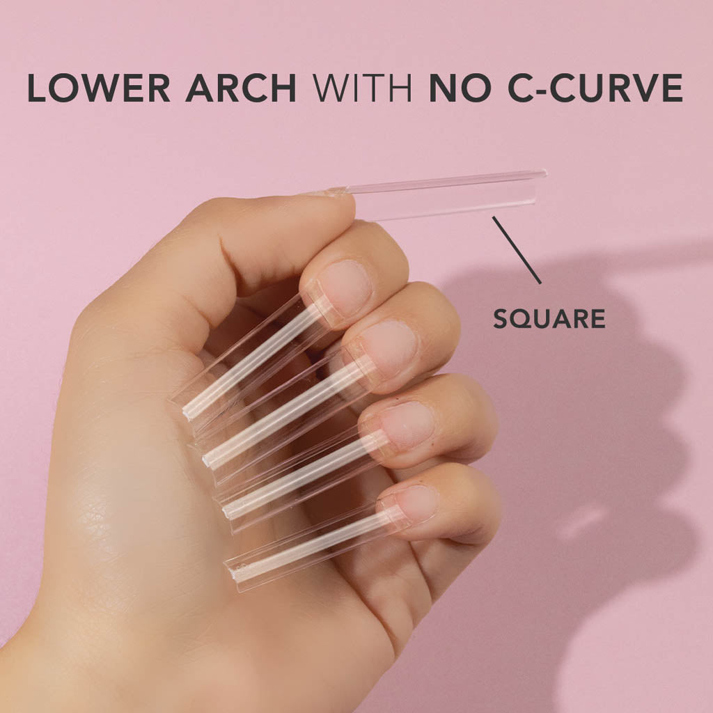 Non C-Curve Tip - NONCC03 XXL Square Clear 500pc