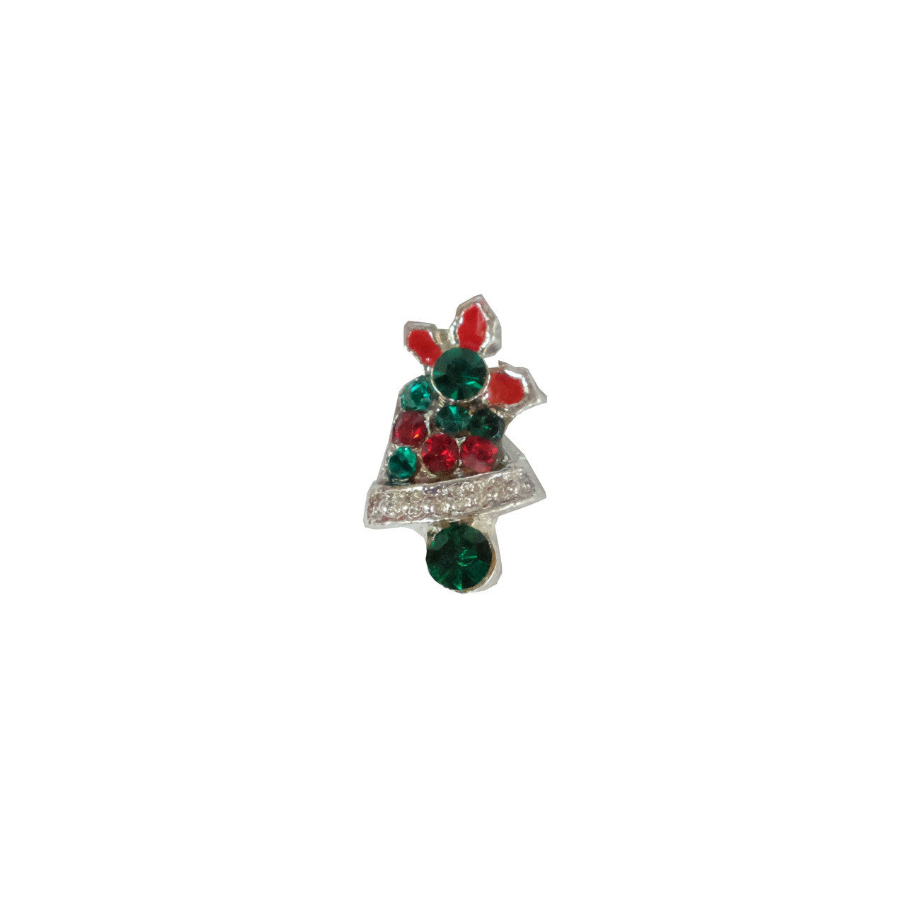 Silver Bell Charm Diamond Nail Supplies
