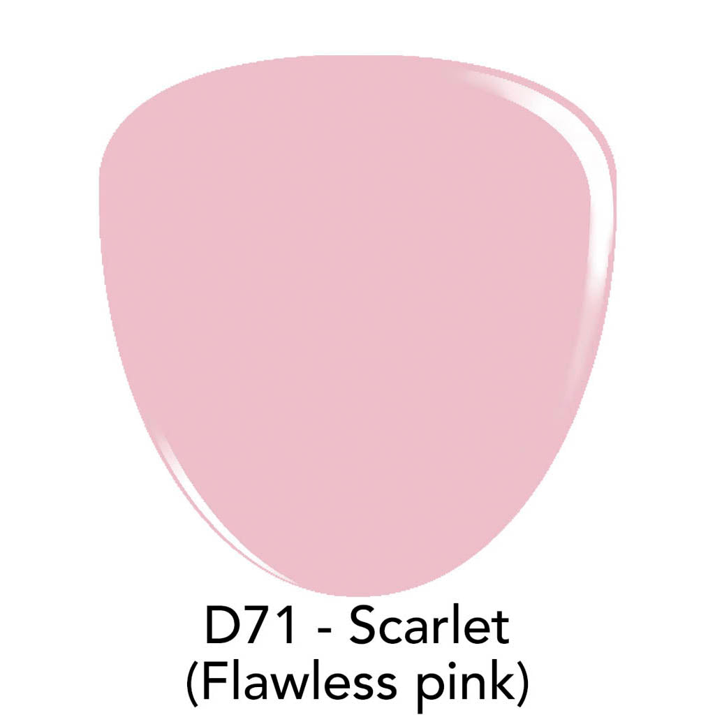 Dip Powder Swatch - D71 Scarlett (Flawless Pink)