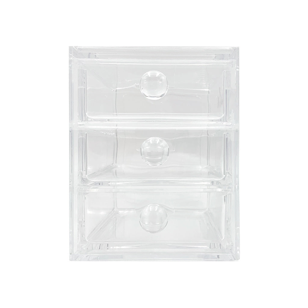 Clear Acrylic Chest Of Draws - 3 Draws