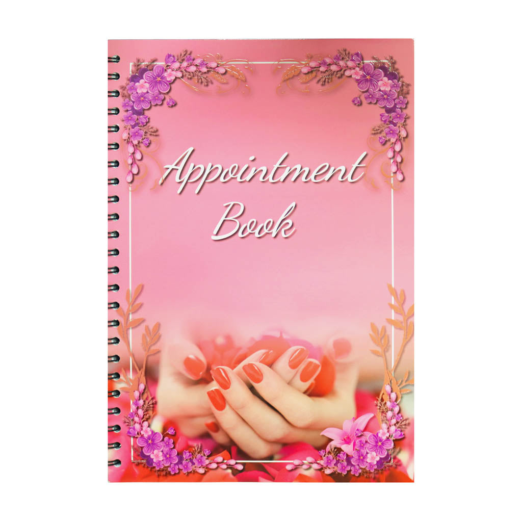 Appointment Book 4 Column Pink 300 pages
